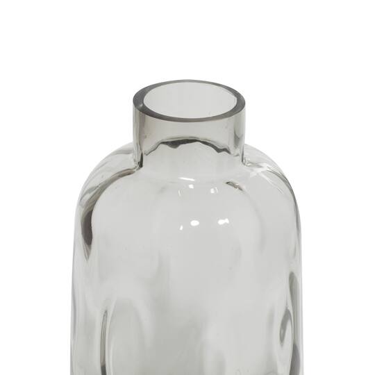 15" Gray Coastal Glass Vase